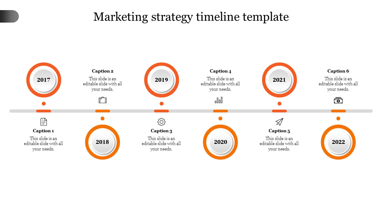 Free - Editable Marketing Strategy Timeline Template Presentations